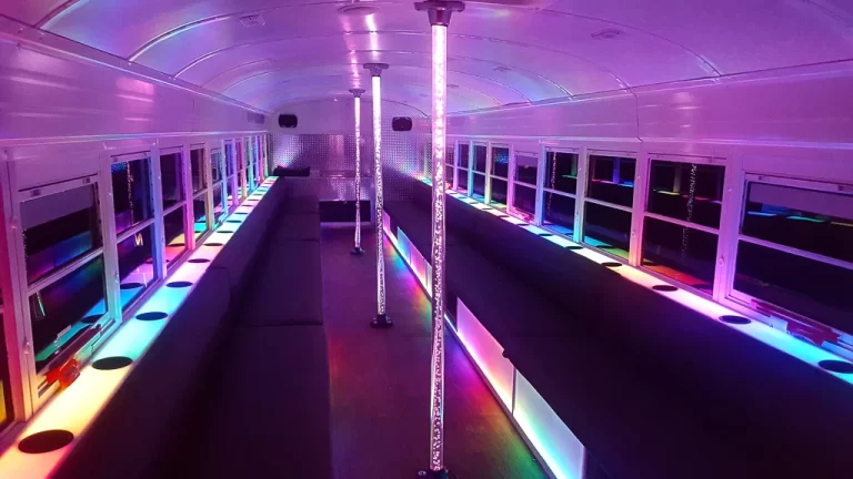The White Diamond party bus — 35-seat full-size wedding shuttle in Minneapolis–St Paul MN