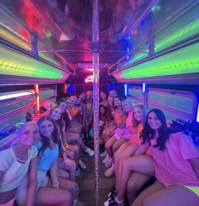 Customer photo from a party bus rental review by Rachel Carlson