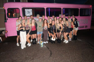 Customer photo from a party bus rental review by Abby Meyers