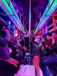 Customer photo from a party bus rental review by Darin McDonald