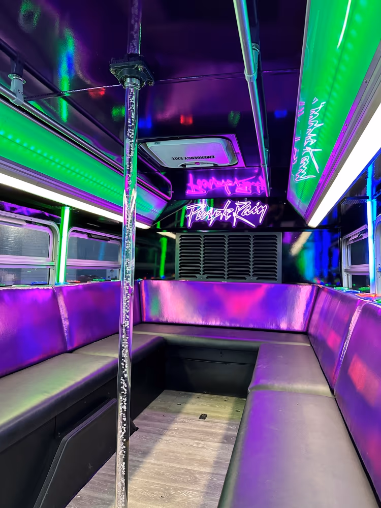 Purple Rain Party Bus 16 Transportation