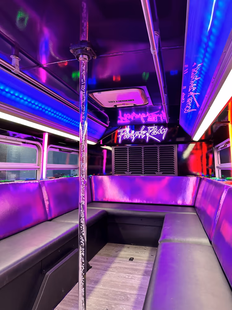 Purple Rain Party Bus 17 Wedding