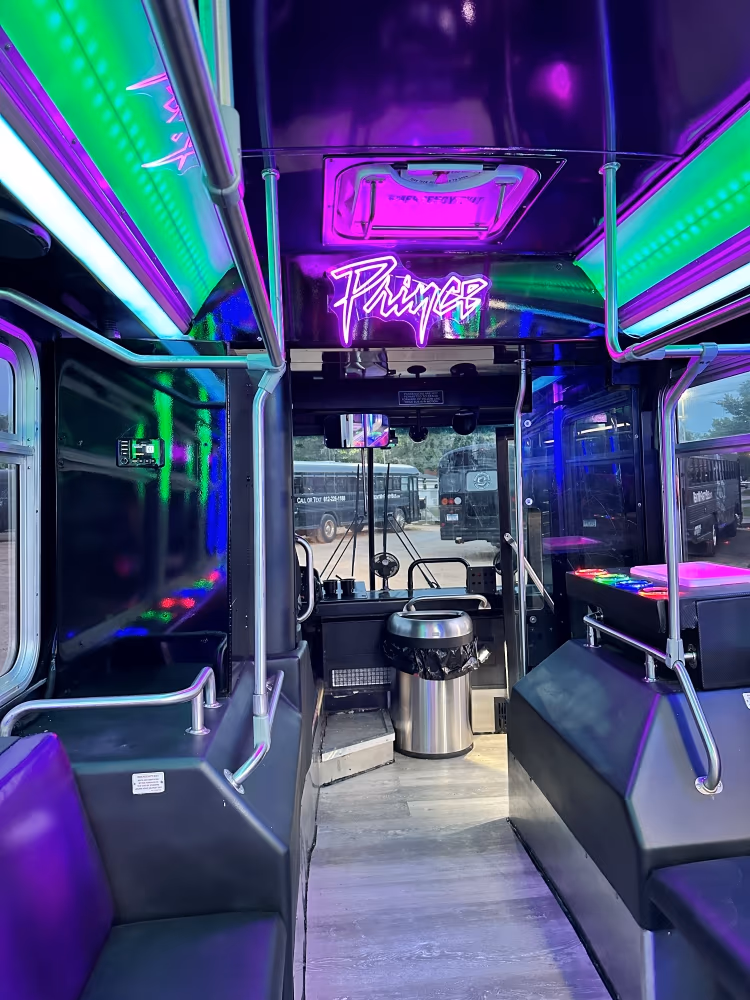 Purple Rain Party Bus 22 Corporate Event