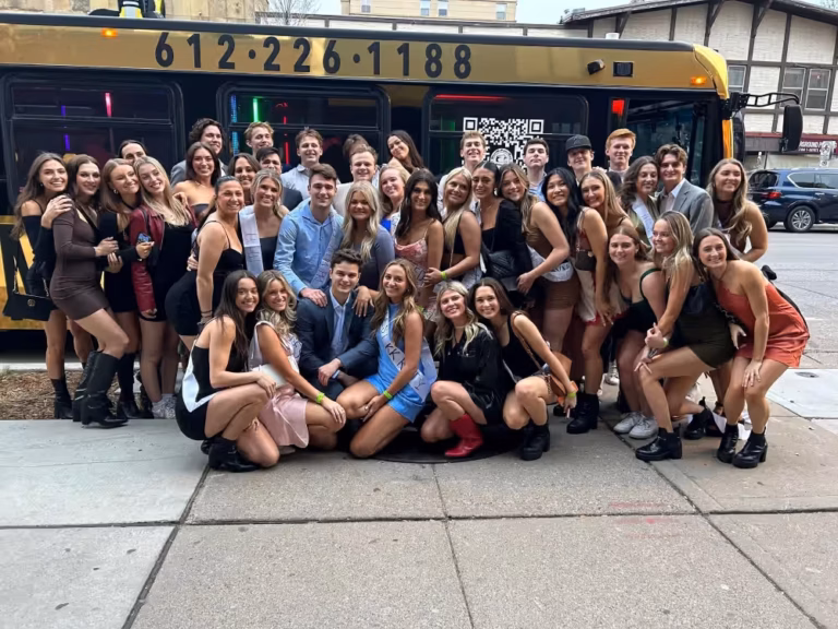 The 24K Gold Party Bus Bachelorette Birthday Rental