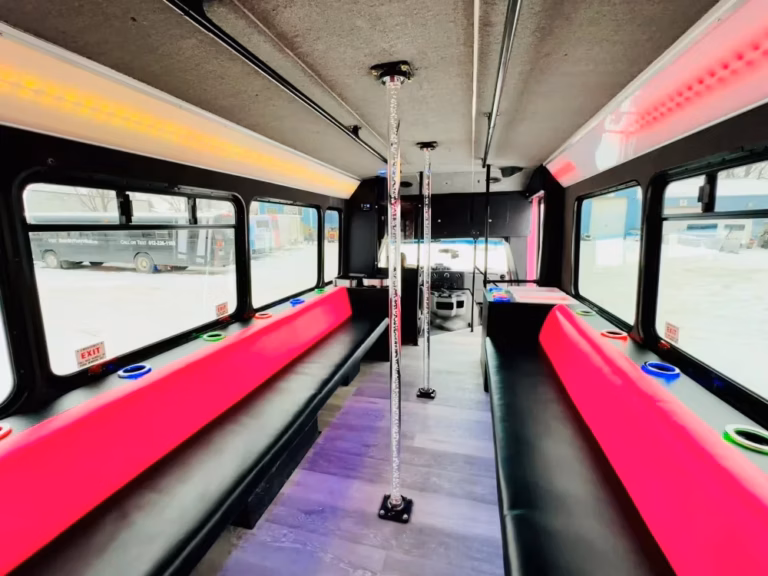 The Bachelorette Party Bus 21 Bench Seating