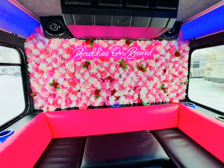 The Bachelorette Party Bus 29 Rear Seating