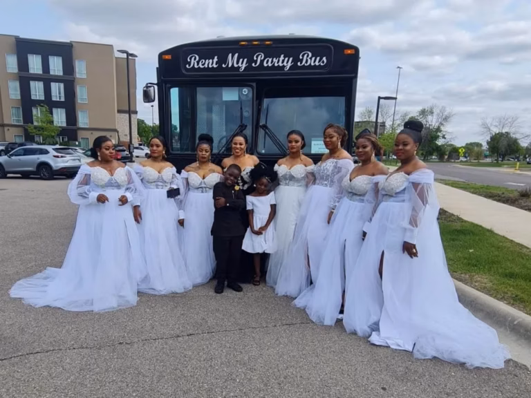 The Black Onyx Party Bus Wedding