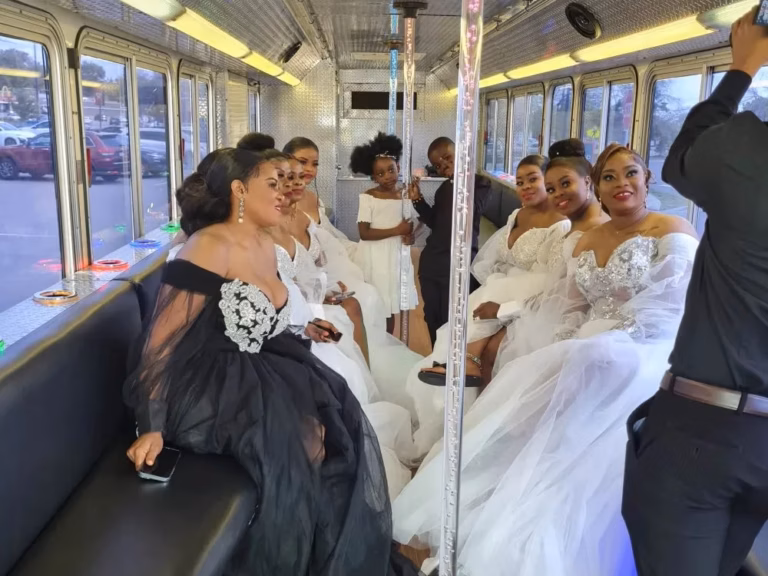 The Black Onyx Party Bus Wedding