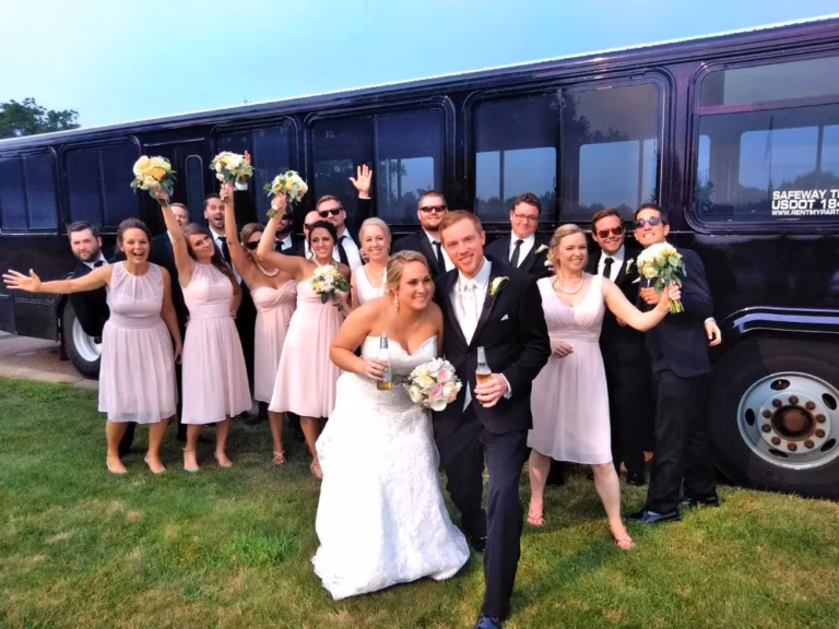 The Black Onyx Party Bus Wedding