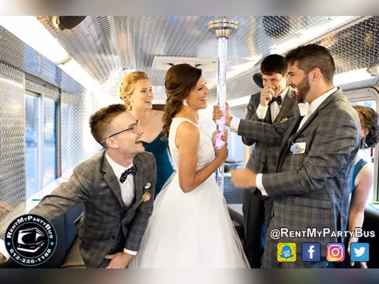 The Black Onyx Party Bus Wedding