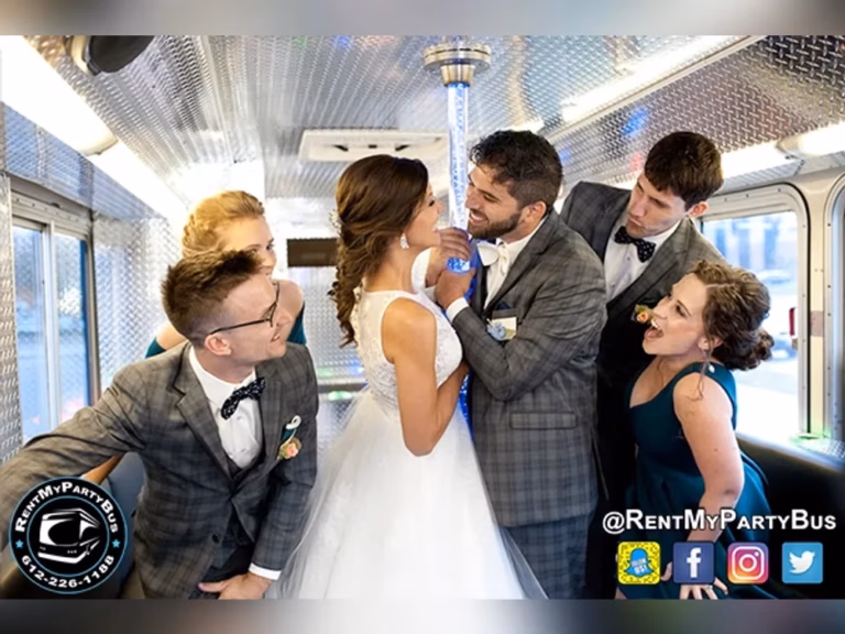 The Black Onyx Party Bus Wedding