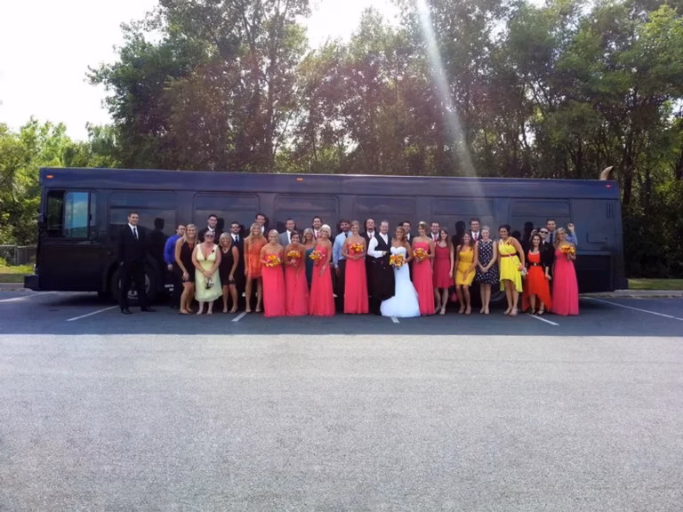The Black Onyx Party Bus Wedding