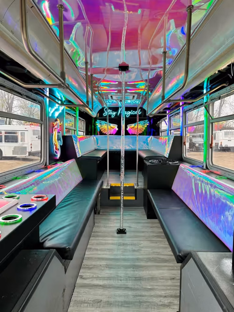 The Unicorn Party Bus 8 Interior rotated