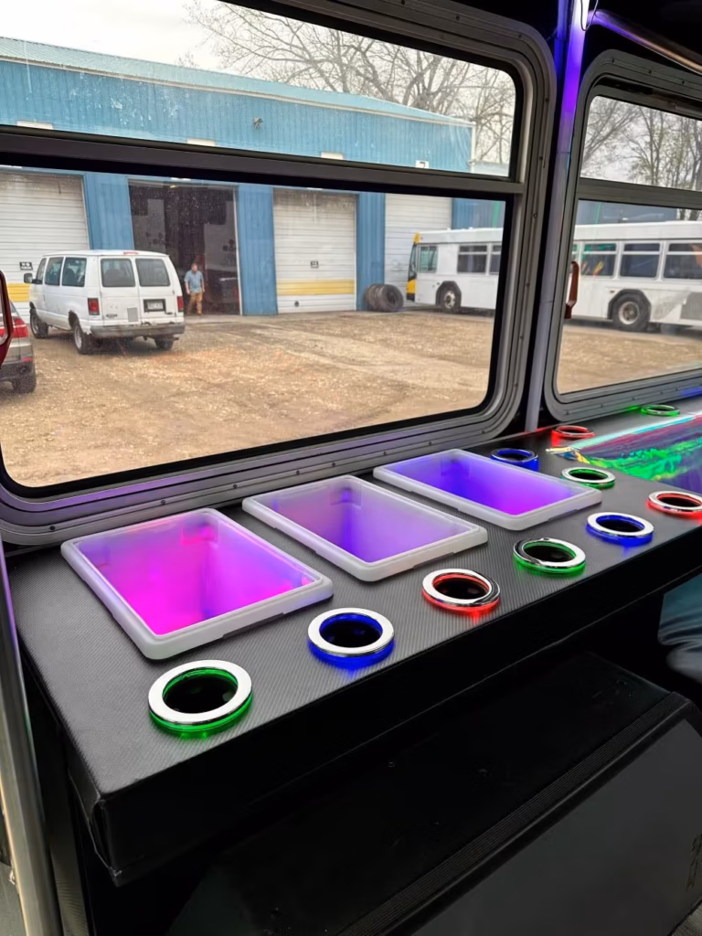 The Unicorn Party Bus 9 Drink Coolers And Cup Holders rotated