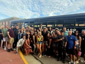 Customer photo from a party bus rental review by Rachel King